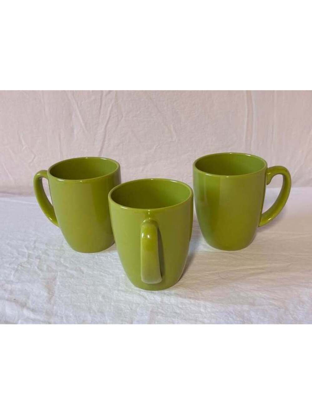 Set of 3 Corelle Stoneware Green Coffee Mugs - Picture 1 of 3